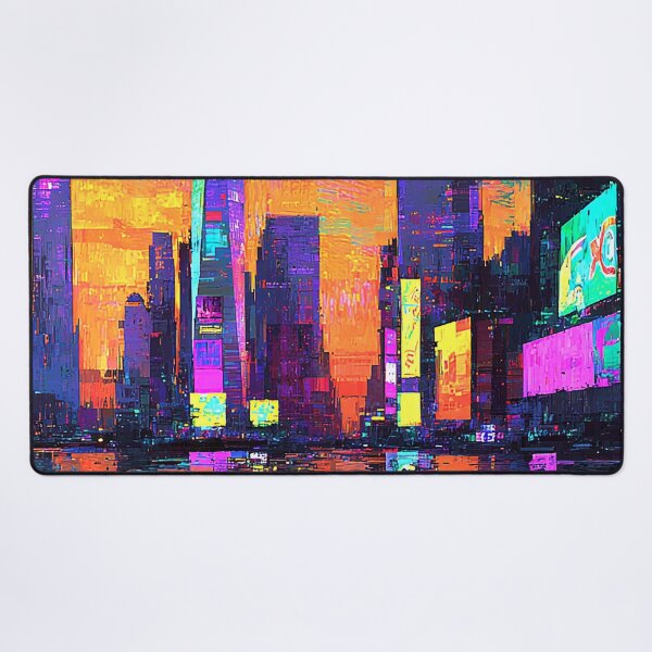 Item preview, Vibrant Neon-Like Hues Cyberpunk Cityscape Digital Painting designed and sold by DEC02.