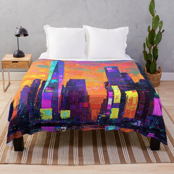 Item preview, Vibrant Neon-Like Hues Cyberpunk Cityscape Digital Painting designed and sold by DEC02.