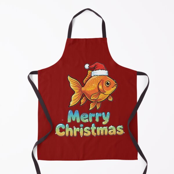 Item preview, Cute Christmas Goldfish Wearing Santa Hat – Holiday Animal designed and sold by UniqueArtsOnly.