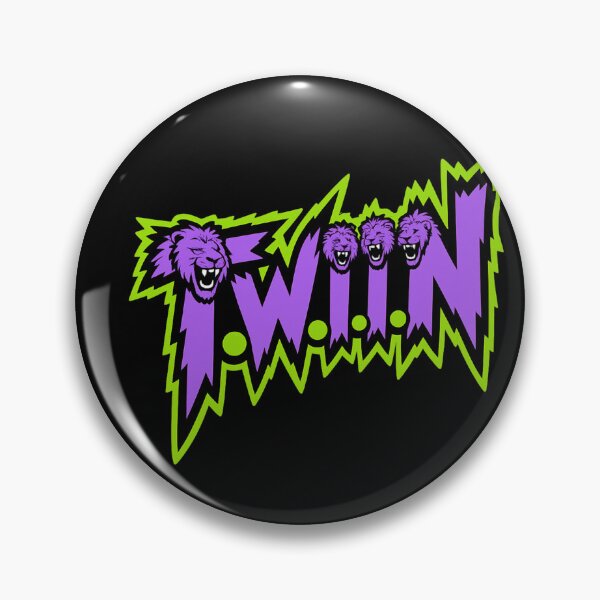 Item preview, Twin Lion Head Neon Purple and Green Lightning Logo designed and sold by LegendsOfLife37.
