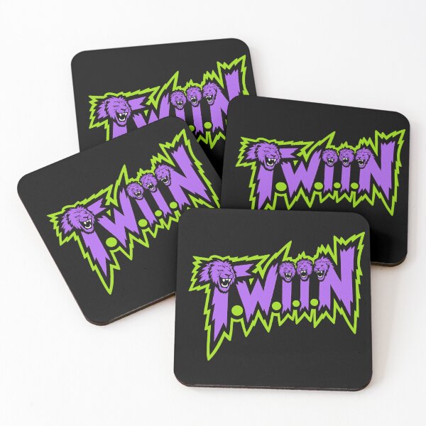 Item preview, Twin Lion Head Neon Purple and Green Lightning Logo designed and sold by LegendsOfLife37.