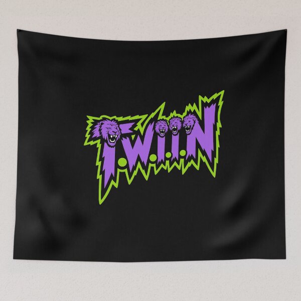 Item preview, Twin Lion Head Neon Purple and Green Lightning Logo designed and sold by LegendsOfLife37.