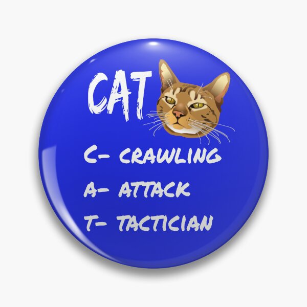 Item preview, CAT Crawling Attack Tactician -  gag joke funny gift items for Cat lovers and haters designed and sold by Goldmedaldesign.
