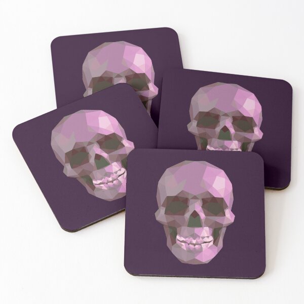 Item preview, Low Poly Pink Skull  designed and sold by WAMTEES.