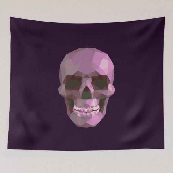 Item preview, Low Poly Pink Skull  designed and sold by WAMTEES.