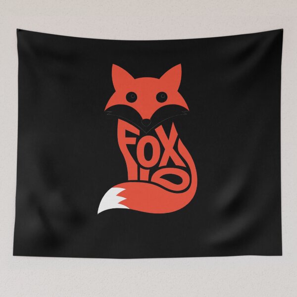 Item preview, Fox Word Art Silhouette Animal Typography Orange Design designed and sold by LegendsOfLife37.