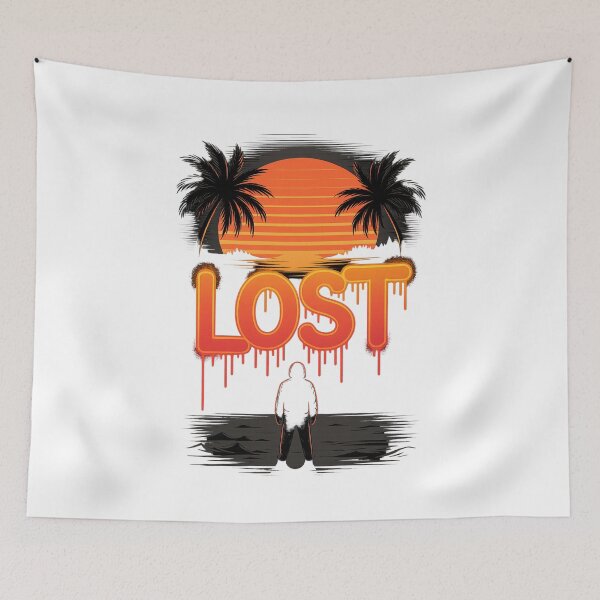 Item preview, LOST Retro Sunset Palm Trees Graffiti Aesthetic designed and sold by LegendsOfLife37.