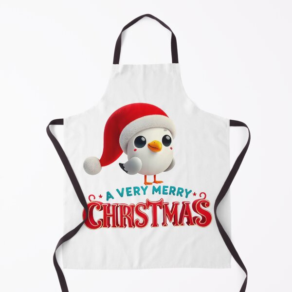 Item preview, Cute Christmas Seagull with Santa Hat and Festive Greeting. designed and sold by The-T-In-Retro.