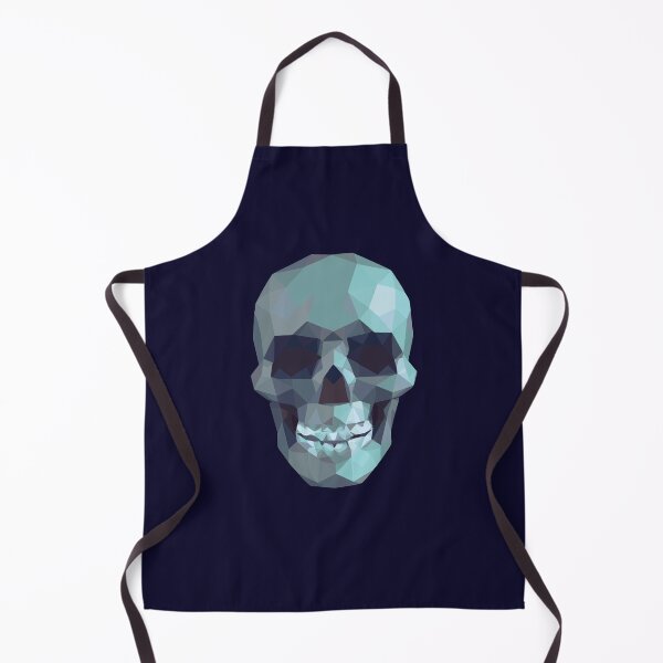Item preview, Low Poly turquoise Skull designed and sold by WAMTEES.