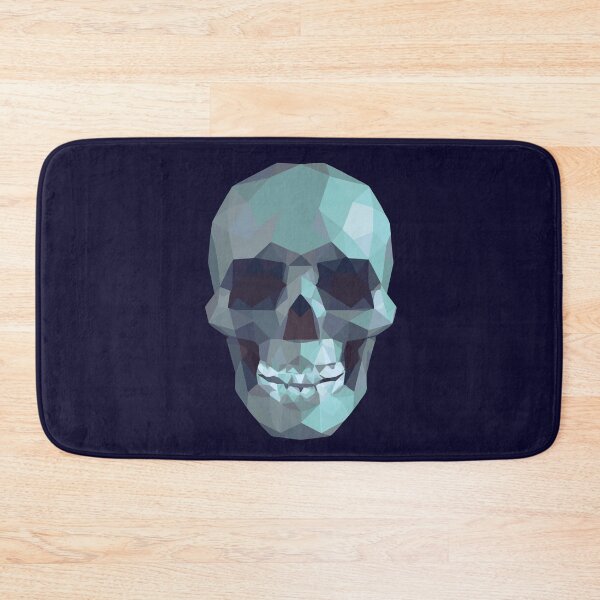 Item preview, Low Poly turquoise Skull designed and sold by WAMTEES.