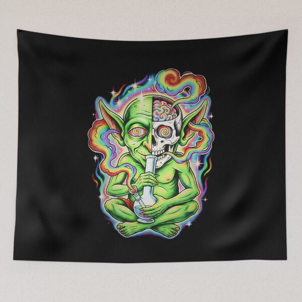 Item preview, Stoned Goblin Anatomy - Psychedelic Bong designed and sold by CoffinsArt.
