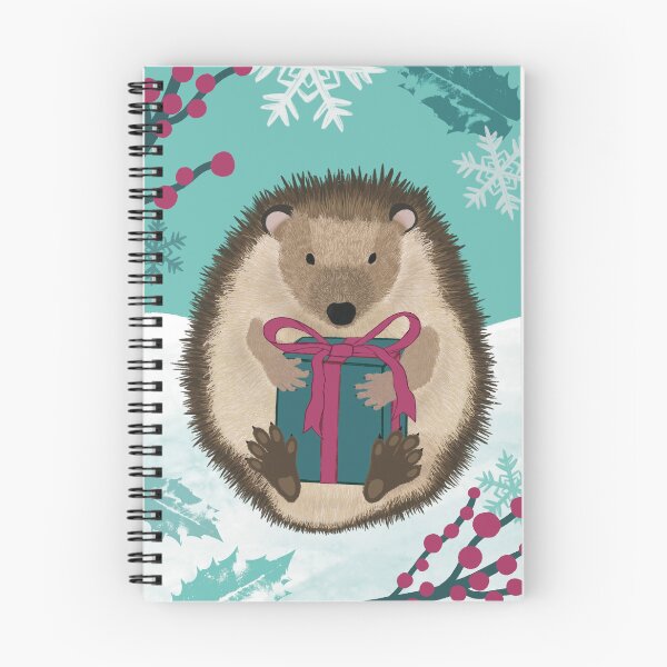 Item preview, Hedgehog with a gift, in a winter landscape designed and sold by AllesVero.