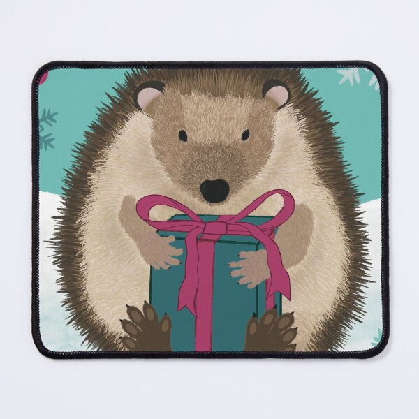 Item preview, Hedgehog with a gift, in a winter landscape designed and sold by AllesVero.
