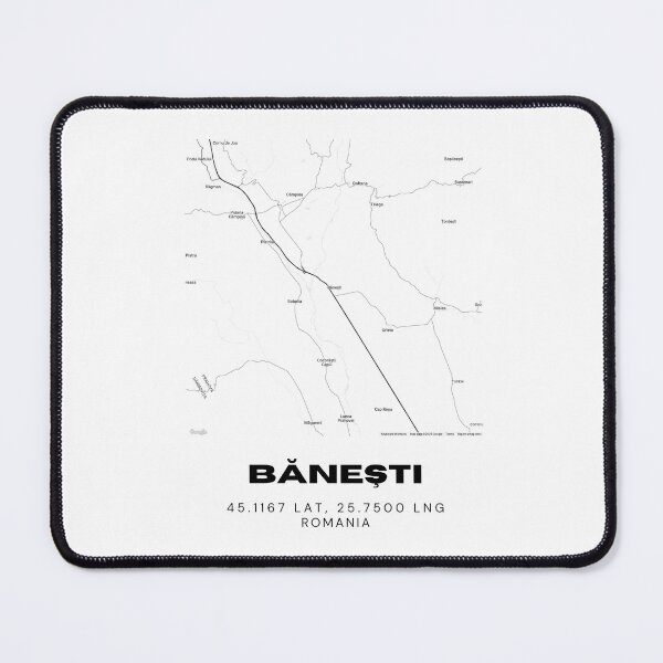 Item preview, Bănești Romania Minimalist Town Map Poster designed and sold by RM-Journey.