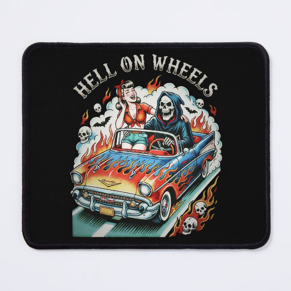 Item preview, Hell On Wheels - Rockabilly Grim Reaper Hot Rod designed and sold by CoffinsArt.