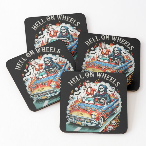 Item preview, Hell On Wheels - Rockabilly Grim Reaper Hot Rod designed and sold by CoffinsArt.