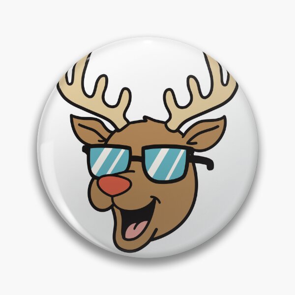 Item preview, Cool reindeer with Sunglasses – Funny reindeer Head Cartoon designed and sold by holywarter.