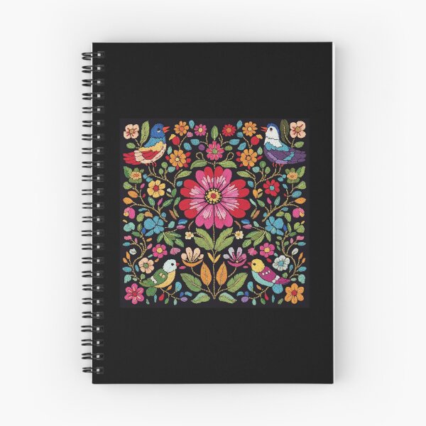 Item preview, Mexico Folk Art Embroidery Floral Pattern designed and sold by Myra365Art.