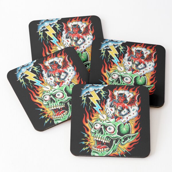 Item preview, Mind Blown Skull - Retro Goblin and Demon designed and sold by CoffinsArt.