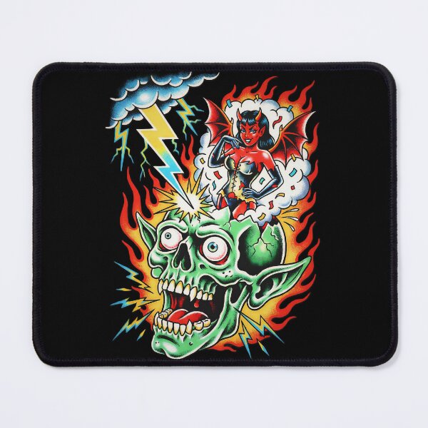 Item preview, Mind Blown Skull - Retro Goblin and Demon designed and sold by CoffinsArt.