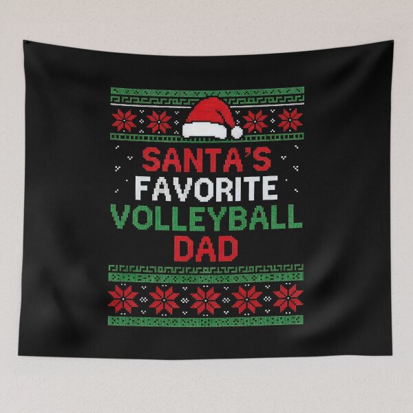 Item preview, Volleyball Dad Christmas, Santa’s Favorite Sports Parent Gift, Festive Ugly Sweater Graphic Tee designed and sold by saloui.
