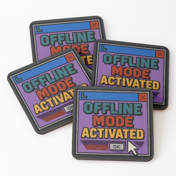 Item preview, Offline Mode Activated – Retro Pixel Pop-Up Window Humor designed and sold by Mad Factory Designs.