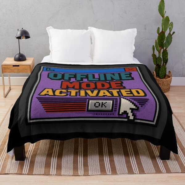 Item preview, Offline Mode Activated – Retro Pixel Pop-Up Window Humor designed and sold by Mad Factory Designs.