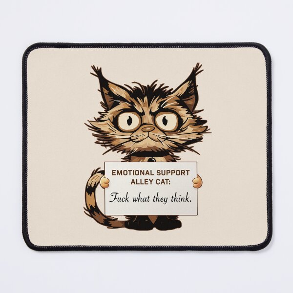 Item preview, Emotional Support Animal Alley Cat - Funny Cat Gift ideas designed and sold by InkyGenies.