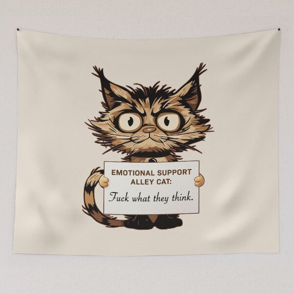 Item preview, Emotional Support Animal Alley Cat - Funny Cat Gift ideas designed and sold by InkyGenies.