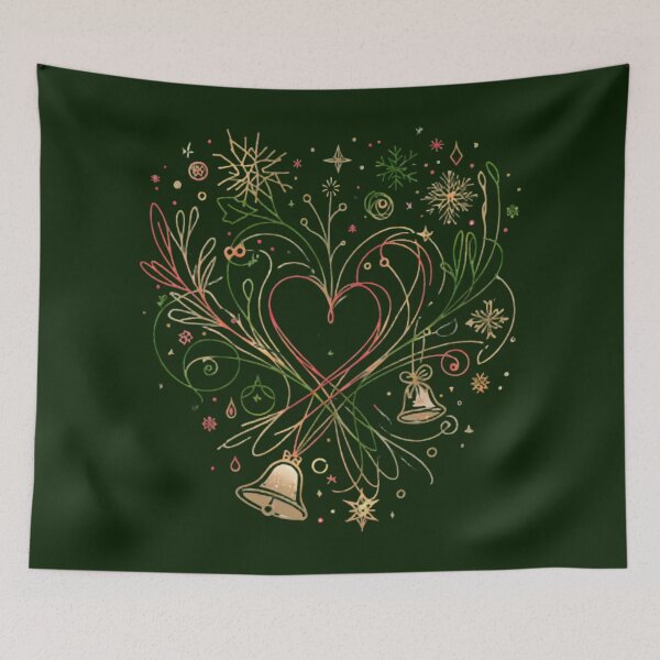 Item preview, Elegant Christmas Heart Sparkle Artwork designed and sold by Good Vibes .