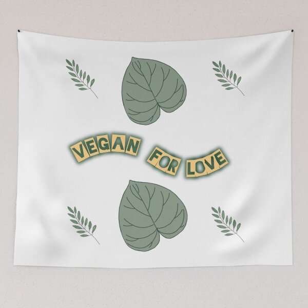 Item preview, Vegan for Love – Minimalist Green Leaves Vegan Lifestyle Design designed and sold by @majovegana.