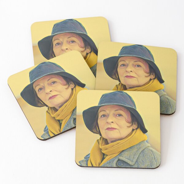 Item preview, Vera Stanhope portrait, yellow scarf designed and sold by Pinkgnomie.