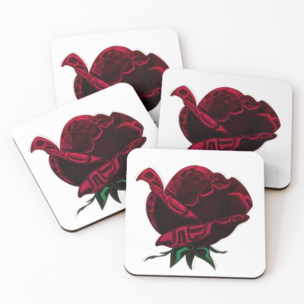 Item preview, Gitxsan Tribal Rose – Deep Red Floral Art designed and sold by Tiffany's Designs.