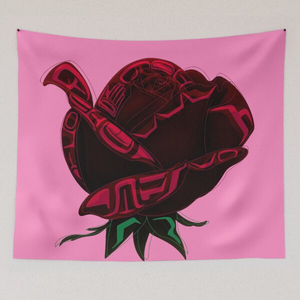 Item preview, Gitxsan Tribal Rose – Deep Red Floral Art designed and sold by Tiffany's Designs.