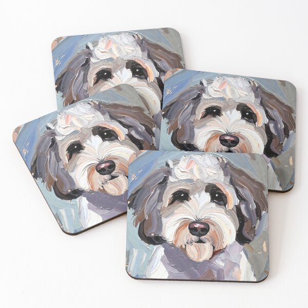 Item preview, Impasto Sheepadoodle Dog Portrait designed and sold by ChrisButler.
