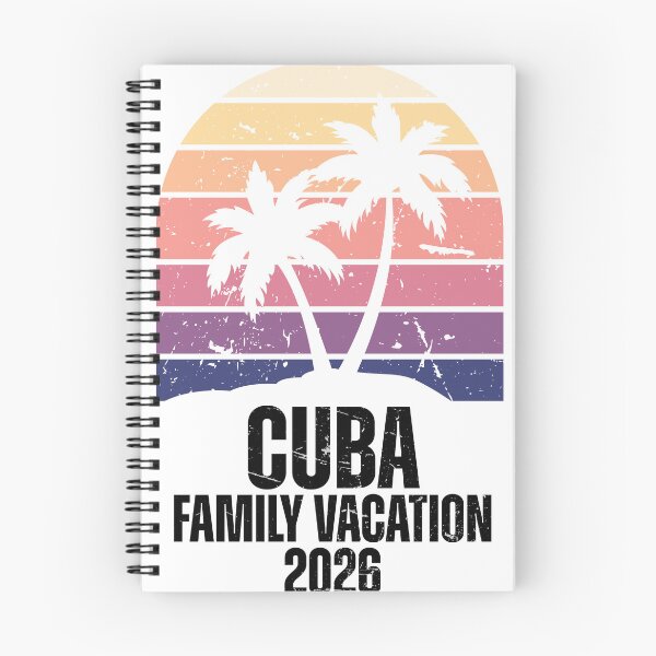 Item preview, Cuba Family Vacation 2026 Palm Tree Sunset Black Letters designed and sold by Jillo22.