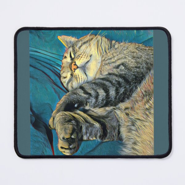 Item preview, Sleeping tabby cat Einstein designed and sold by Pinkgnomie.
