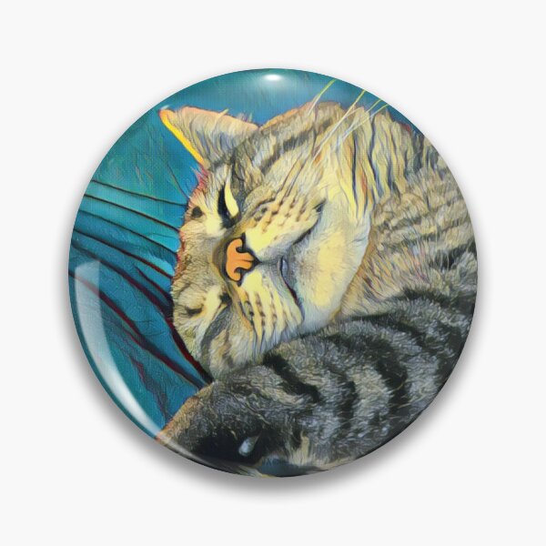 Item preview, Sleeping tabby cat Einstein designed and sold by Pinkgnomie.