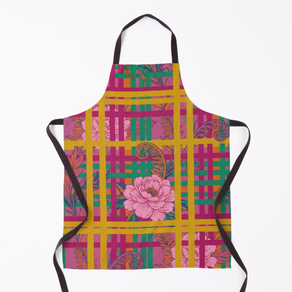 Item preview, Electric Victorian Plaid: Maximalist Floral Grid designed and sold by The boys.