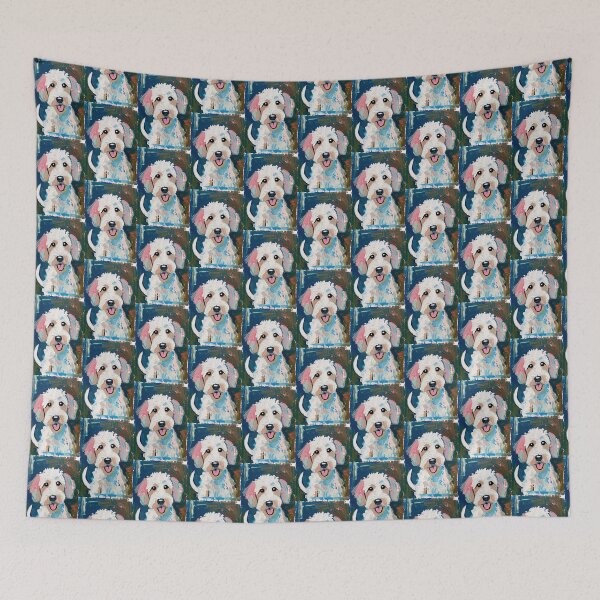 Item preview, Sheepadoodle Pop Art Portrait designed and sold by ChrisButler.