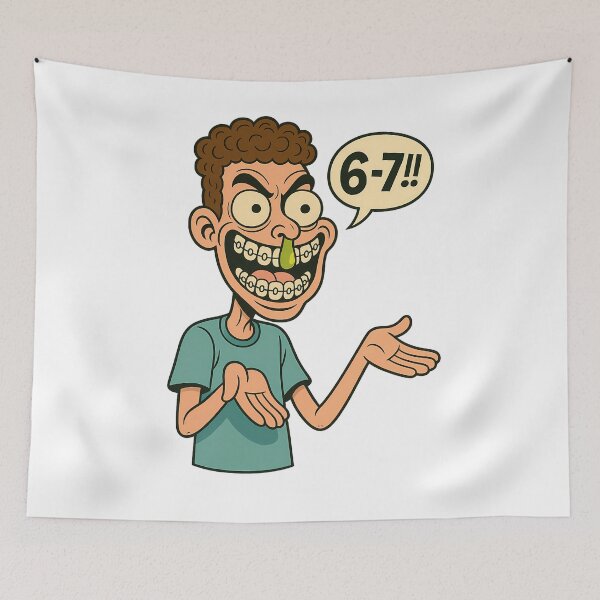 Item preview, Brain-Rot Kid Saying 6-7!! designed and sold by Th4d1us.