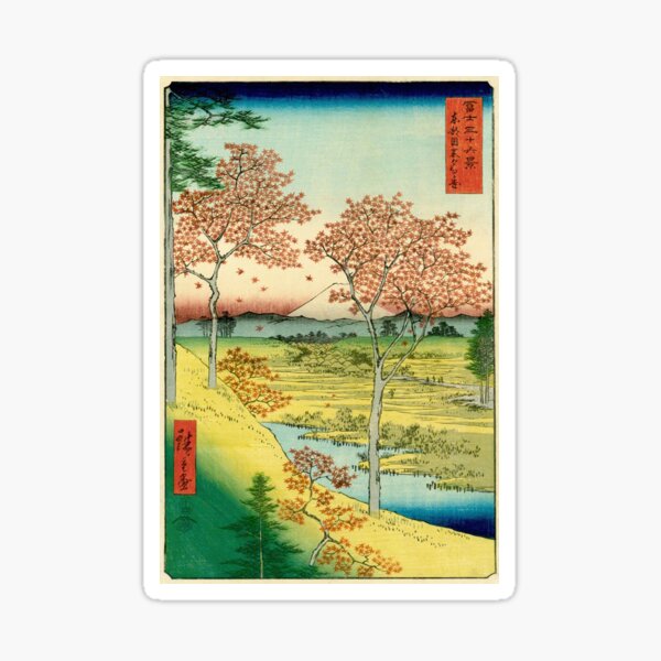Item preview, HD View of the Sunset at Meguro, Edo , by Utagawa Hiroshige HIGH DEFINITION designed and sold by MINDTHECHERRY.