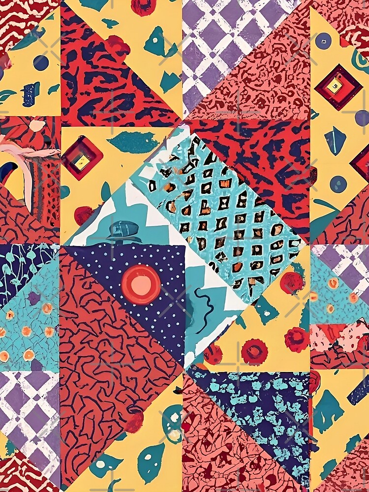 Thumbnail 3 of 3, Scarf, Patchwork Pattern designed and sold by FineArtsPro.