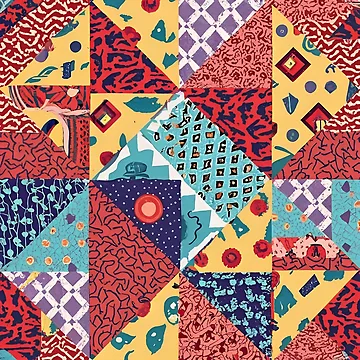 Artwork thumbnail, Patchwork Pattern by Myra365Art