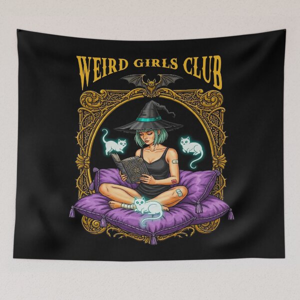Item preview, Weird Girls Club Witch Occult Magic Embroidery designed and sold by TeeARTHY.