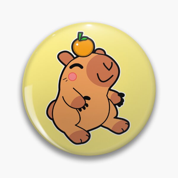 Item preview, Capybara Orange Fruit designed and sold by fantasmahappy.
