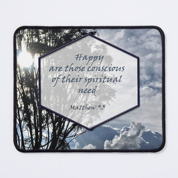 Item preview, Happy are those conscious of spiritual need JW 2026 year text designed and sold by artbyruthandco.