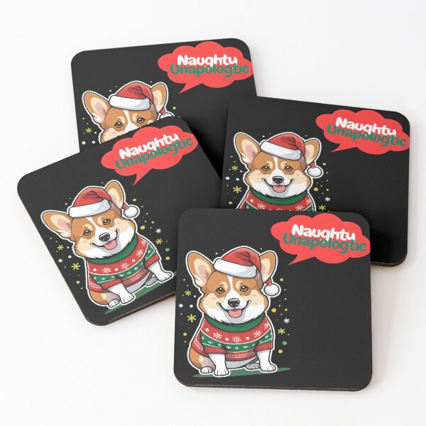 Item preview, Christmas Corgi, Naughty Unapologetic designed and sold by dogycorgi.