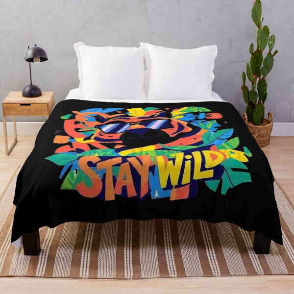 Item preview, Stay Wild Tiger – Colorful Graffiti Pop Art Animal Design designed and sold by FluffinCool.
