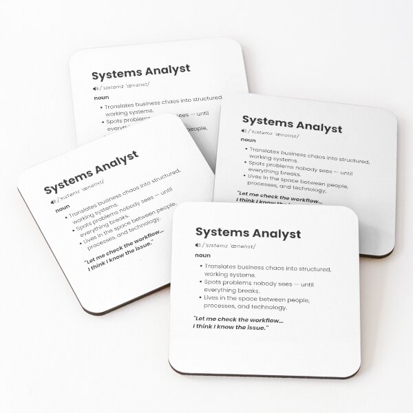 Item preview, Systems Analyst Definition | Funny IT Analyst Gift for Tech Professionals designed and sold by Yuli Club.
